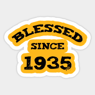 Blessed Since 1935 Cool Blessed Christian Birthday Sticker